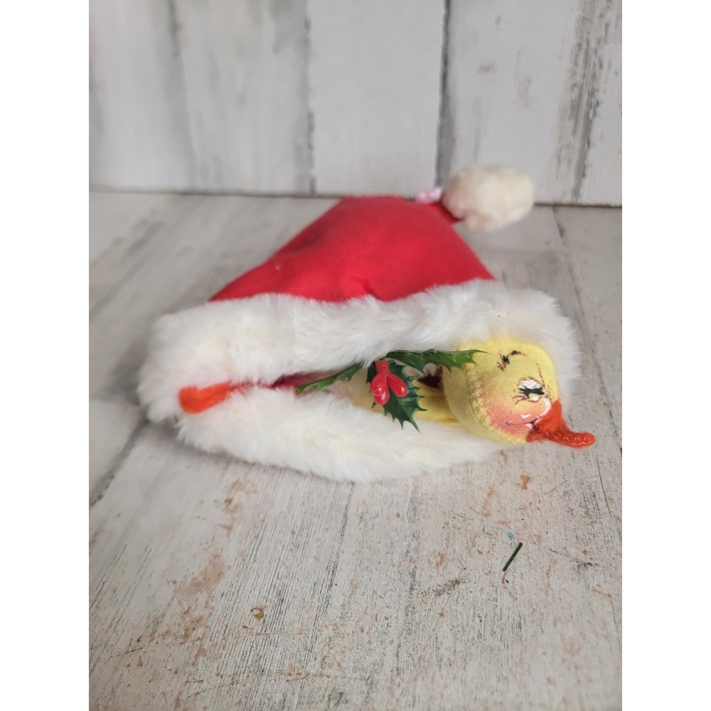 Annalee chick duck Santa Claus hat Xmas mobility doll accessory home decor